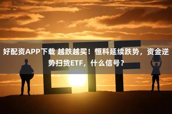 好配资APP下载 越跌越买！恒科延续跌势，资金逆势扫货ETF，什么信号？